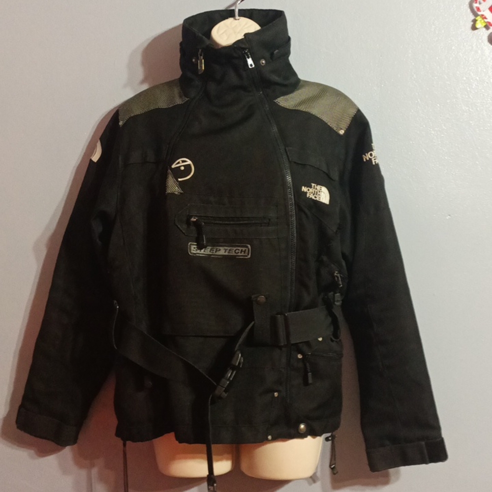 The north face black steep tech heavy duty tactical jacket size medium